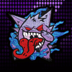 Anime Pokemon Gengar Embroidered Iron-on / Velcro Sleeve Patch 2